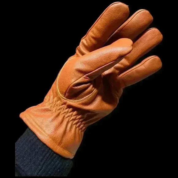 RIPARO Men's XL Genuine Leather Winter Insulated Gloves Fleece Lining - Picture 5 of 8